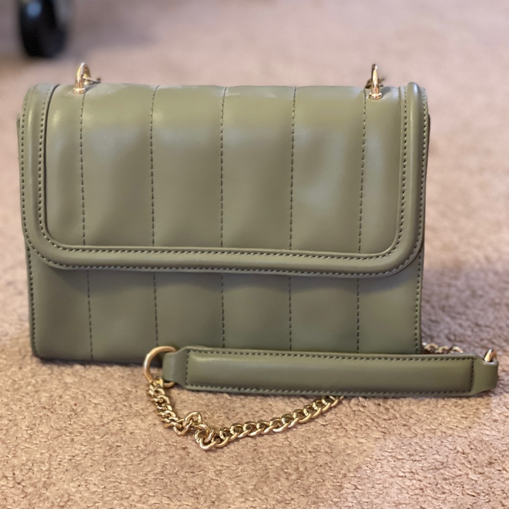 Kaari Blue Quilted functional sage color  Crossbody